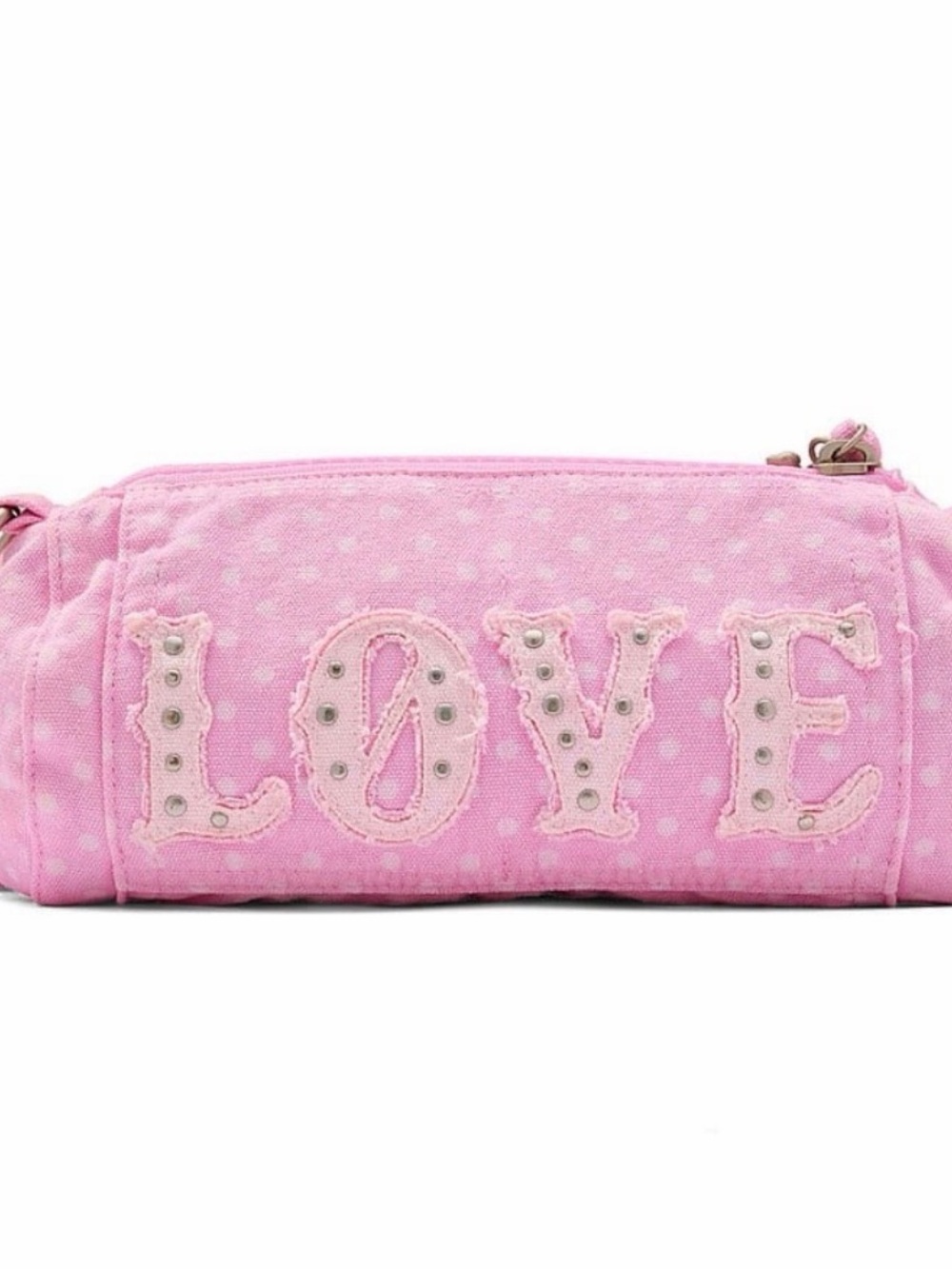 PINK Victoria's Secret Pink Studded 'LOVE' duffle Bag